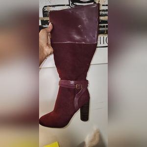 Burgundy boots
